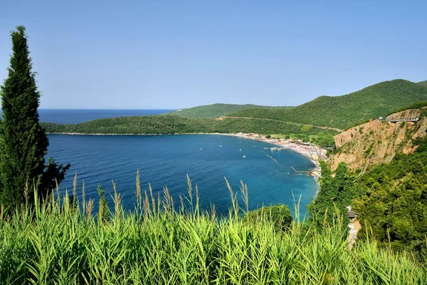 Budva Montengero Temmuz 2018 Tourists Jaz Sahilde — Stok fotoğraf