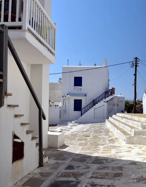 ギリシャミコノス島 2018 年7月6日 ミコノス島の狭い路地 — ストック写真
