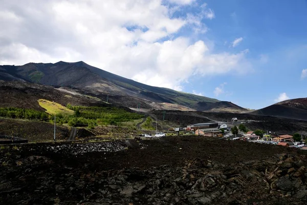 Mount Etna Sicílie Červenec 2018 Návštěvnické Centrum Hoře Etna — Stock fotografie