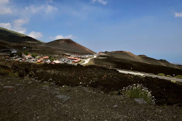 Mount Etna Sicílie Červenec 2018 Návštěvnické Centrum Hoře Etna — Stock fotografie