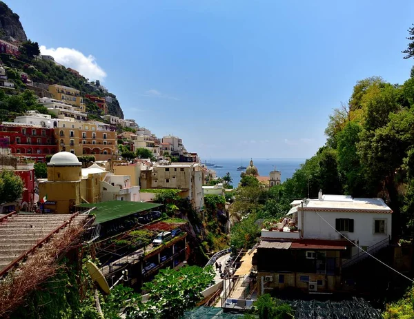 Positano Italia Julio 2018 Pueblo Positano — Foto de Stock