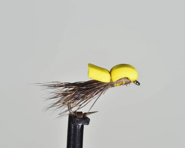 Yellow  Caddis imitation — Stock Photo, Image