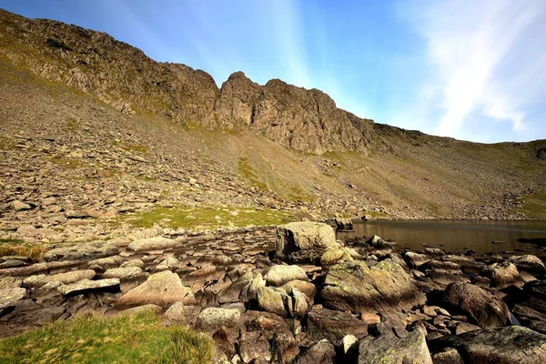 Goats water over flow into Torver Beck — Stock Photo, Image
