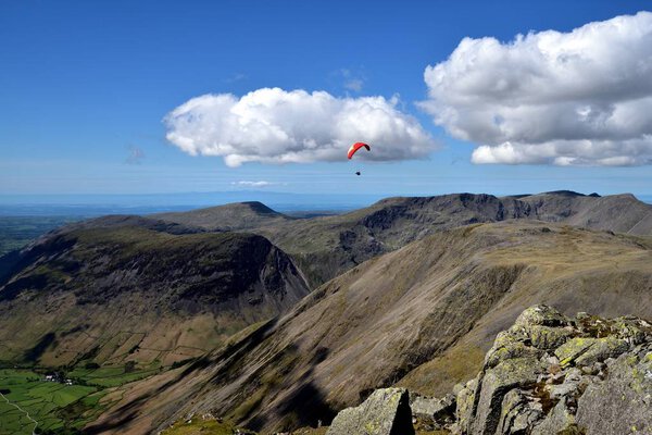 Paragliders over Kirk Fell