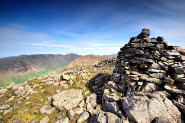 Lingmell Fell üzerinde Taş cairn