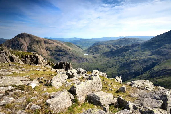 Stunning view from the summit of Lingmell Fell — Stock Photo, Image