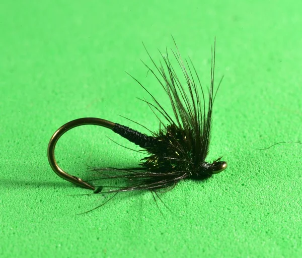 Black Midge trout fly imitation — Stock Photo, Image