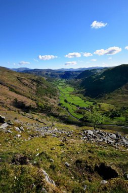 Seathwaite vadisinin yeşil alanları