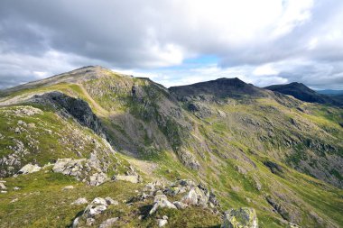 Slide Side'dan Scafell Pike'a kadar olan sırt çizgisi