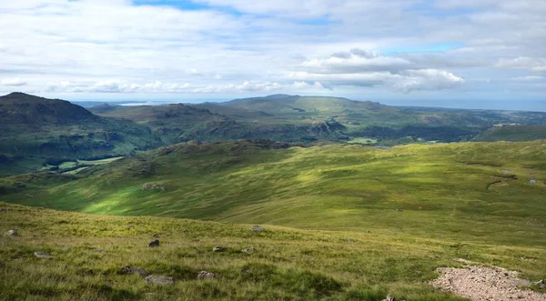 De tracks en tarns van Quagrigg Moss — Stockfoto