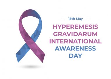Hyperemesis Gravidarum International pink and blue awareness day clipart