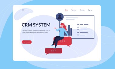 Genç bayan müdür Crm için müşteriler hakkında bilgi topluyor.