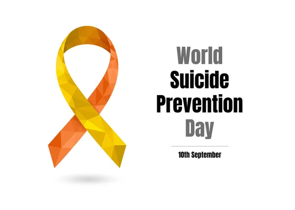 Día Mundial de Prevención del Suicidio 10 de septiembre concepto — Vector de stock