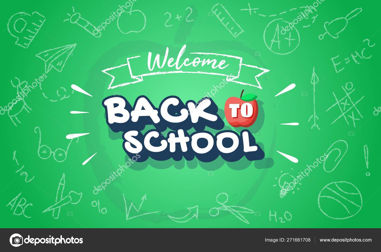 Welcome back to school horizontal banner template for web and