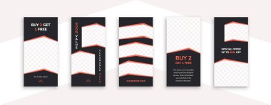 Blogcular web için Geometrik hikayeler düzenleri kiti