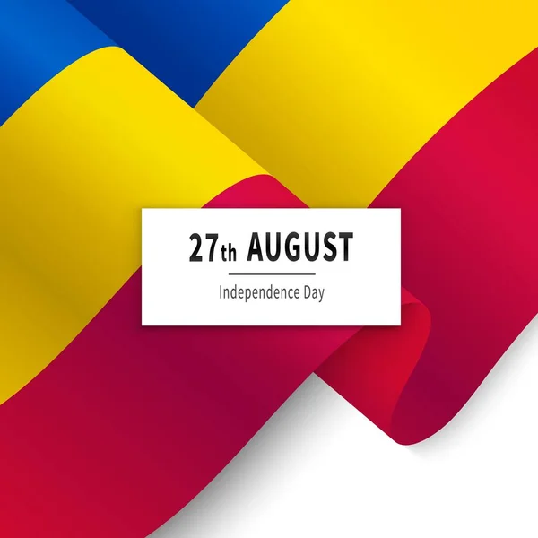 Dia da independência da república da Moldávia tricolor . — Vetor de Stock
