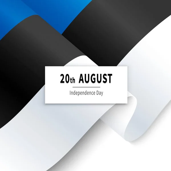 Dia da independência da Estónia tricolor para web . — Vetor de Stock