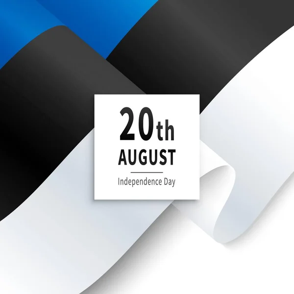 Estonya bağımsızlık günü ulusal bayrağı. — Stok Vektör