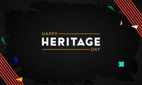Happy Heritage Day - 24 de setembro - modelo de banner horizontal com a bandeira sul-africana cores elementos decorativos no fundo escuro. Celebrar a cultura africana, — Vetor de Stock