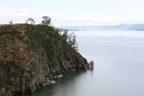 Danau Baikal Musim Panas Pemandangan Markah Tanah Alam Pulau Olkhon — Stok Foto