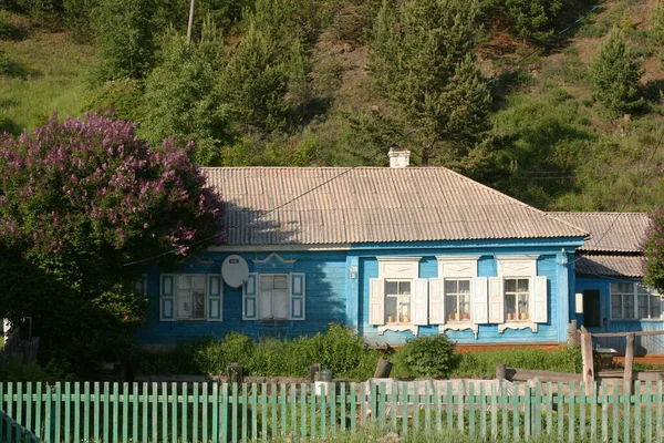 Listvyanka Baikal Rusland Juli 2019 Mooi Oud Houten Huis Bos — Stockfoto