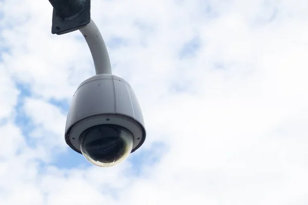 CCTV panorama camera, security or protection technology. CCTV with cloudy and sky