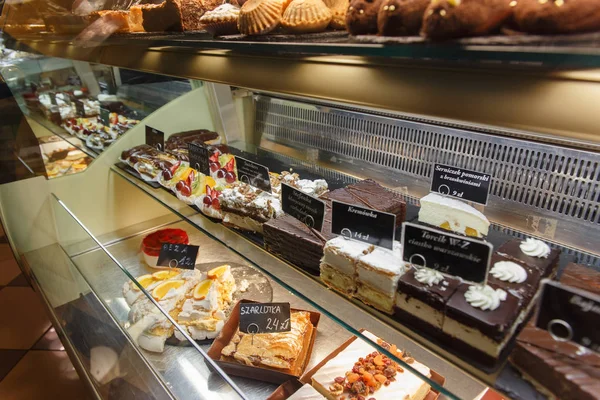 Pastry shop with variety of cakes — Stock Photo, Image