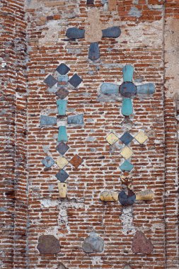 Antik kilise duvarına