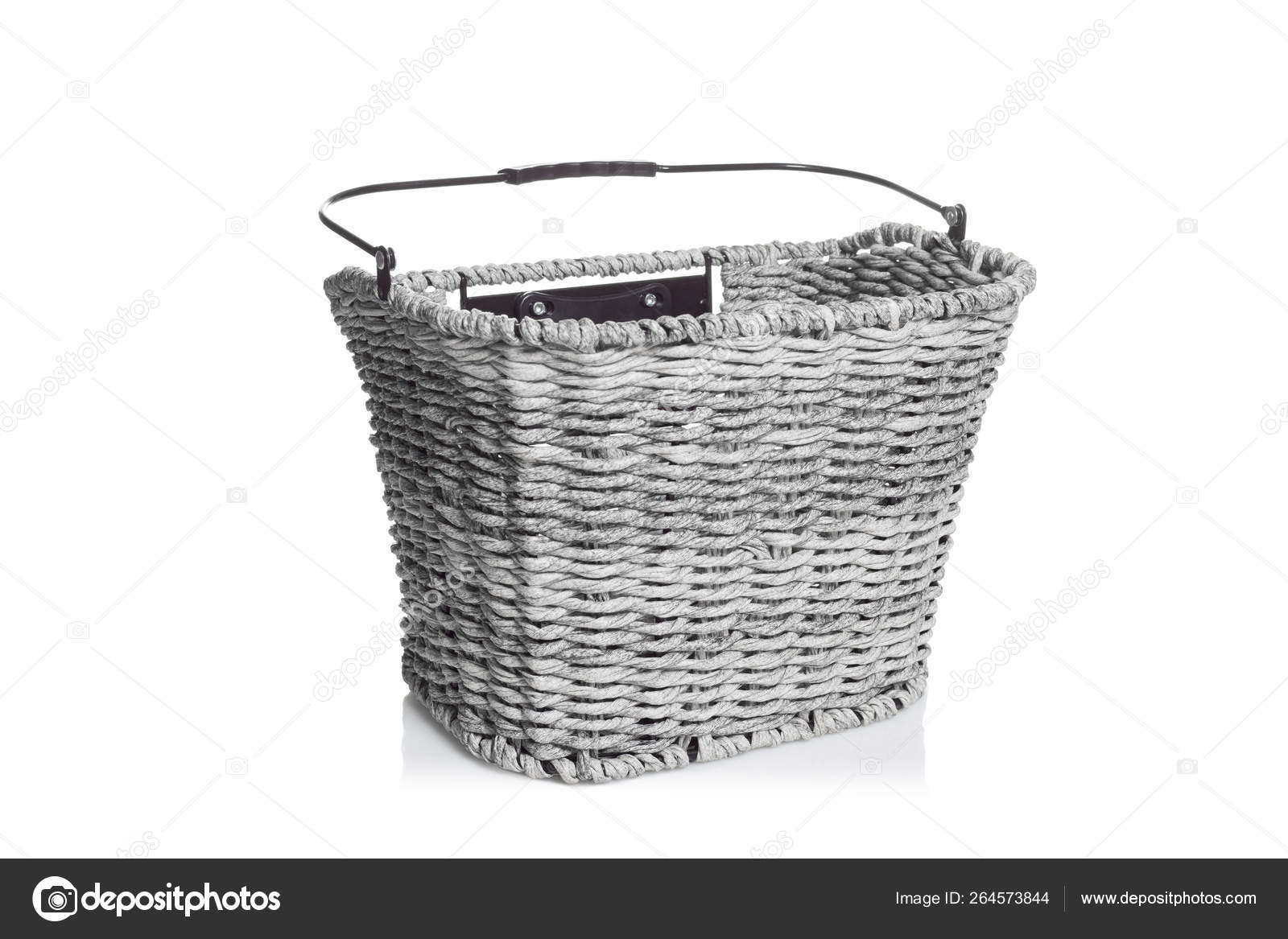 white wicker bicycle basket