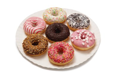 Tatlı doghnut içinde sır süslenmiş ile Sprinkles