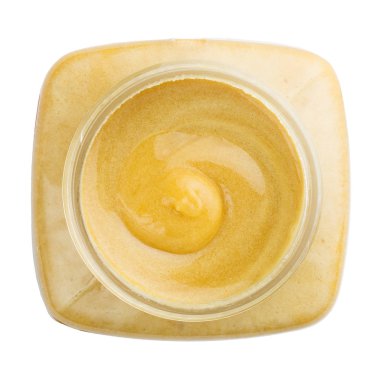 Bal kavanozunun üst görünümü 