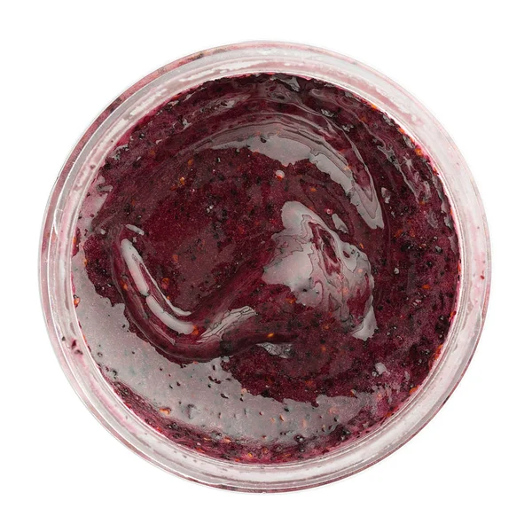 Ham çırpılmış bal kavanozunun üst görünümü