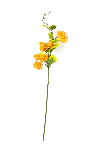 Vacker Konstgjord Blomma Isolerad Vit Bakgrund — Stockfoto