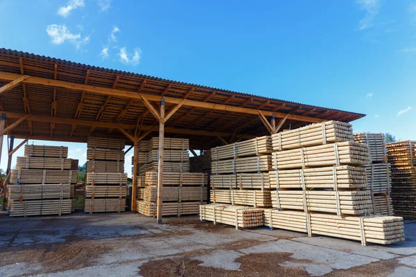 Montones Tablas Madera Aserradero Tablones Almacén Para Aserrar Tablas Aserradero —  Fotos de Stock