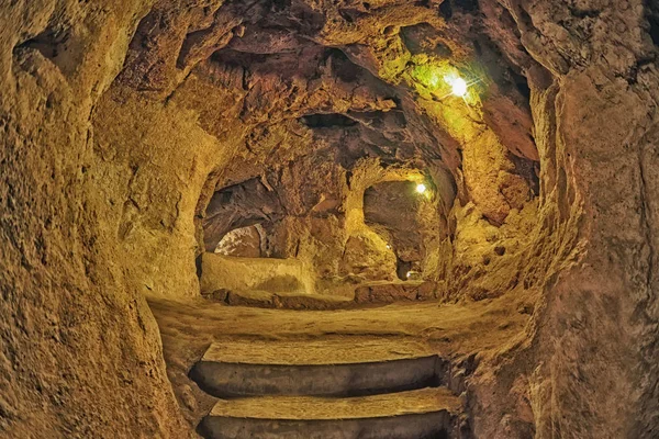 Derinkuyu cave  underground city, Cappadocia , Turkey .Travel background