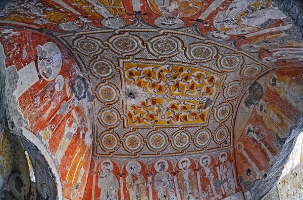 Καππαδοκία Τουρκία Οκτωβρίου 2016 Τέχνη Τοίχων Παλιές Τοιχογραφίες Και Τοιχογραφίες — Φωτογραφία Αρχείου
