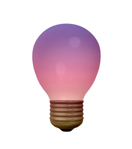 Purple lightbulb isolated on white. — Stock Photo, Image