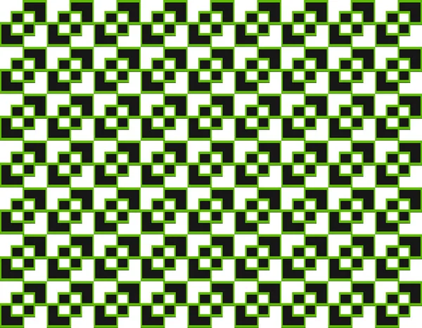Wzorzec Modułu Streszczenie Czarny Zielony Ilustracja — Zdjęcie stockowe