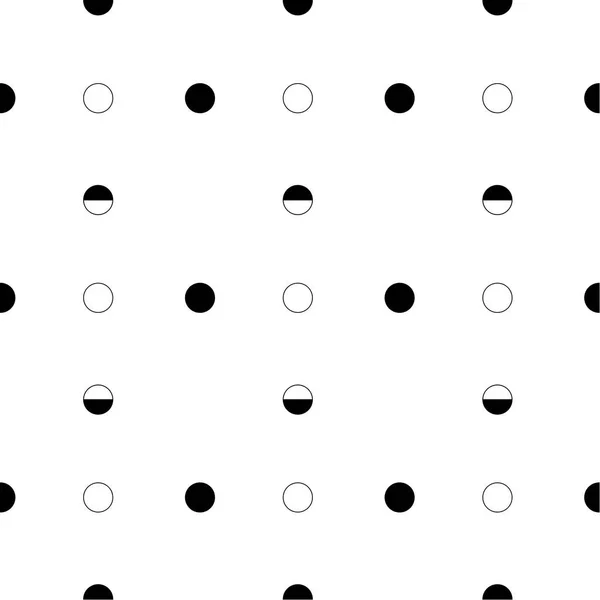 黑色和白色圆圈的无缝图案 矢量文件 Eps — 图库矢量图片