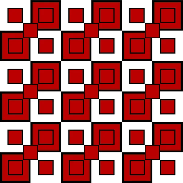 Απρόσκοπτη Μοτίβο Των Τετραγώνων Κόκκινο Μαύρο Λευκό Διανυσματικό Αρχείο Eps — Διανυσματικό Αρχείο