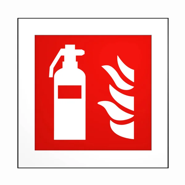 Fire Protection Mark According Current Form Asr Fire Extinguisher Rendering — Stock Photo, Image