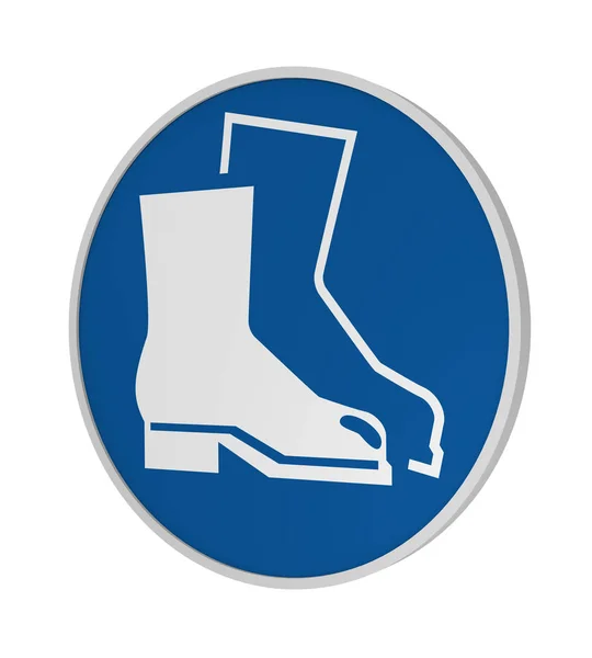 Povinný Znak Asr Použití Ochrana Nohou Vykreslování Objektů — Stock fotografie