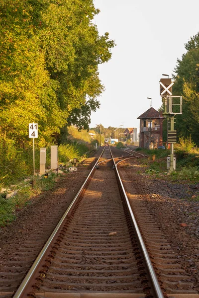 Rail Track Switchlocation Germany North Rhine Westphalia — Stock Photo, Image