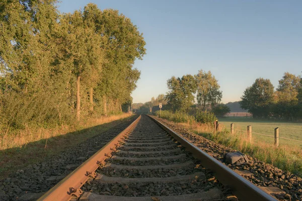 Nostaljik Demiryolu Tracklocation Almanya Kuzey Ren Vestfalya — Stok fotoğraf