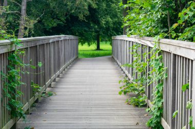 romantik ahşap köprü. 