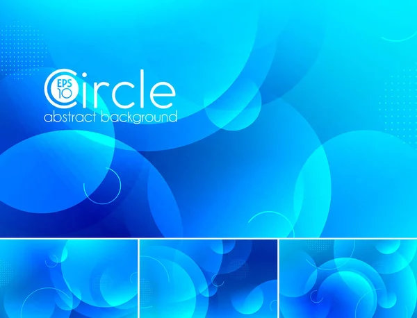 Circle abstract background - blue — Stock Vector
