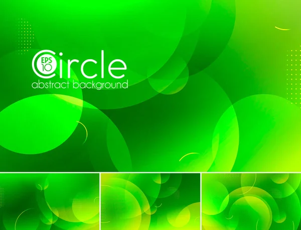 Cirkel abstrakt bakgrund - grön — Stock vektor