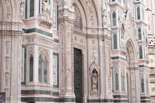 Detalhe Duomo Santa Maria Fiore Firenze Itália Mármores Policromos Era — Fotografia de Stock