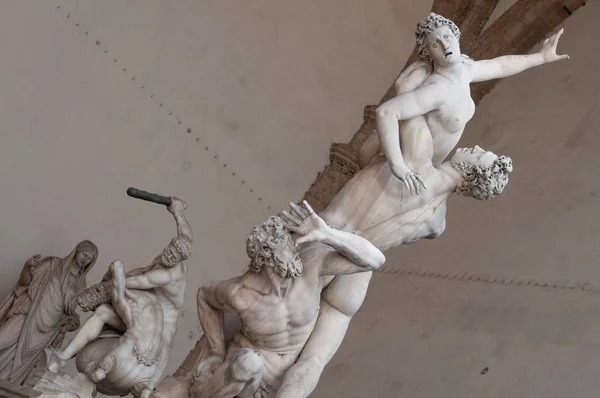 Sequestro Das Mulheres Sabinas Por Giambologna Firenze Itália — Fotografia de Stock