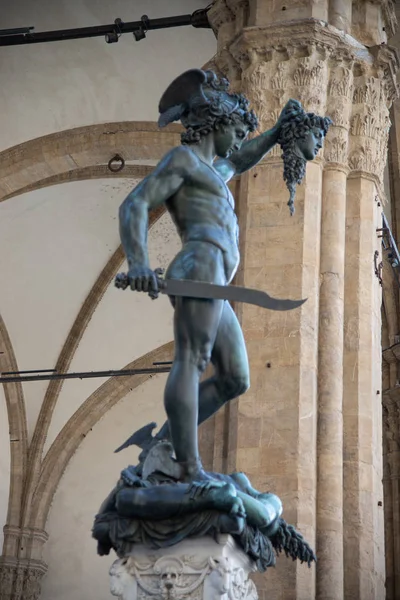 Perseo Perseo Con Testa Medusa Benvenuto Cellini Firenze — Foto Stock